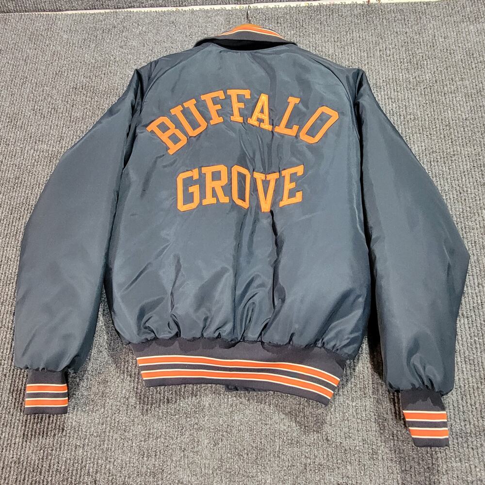 Vintage Buffalo Grove Jacket Snap Front Nylon USA Made Large 42-44